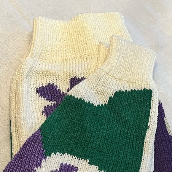 hand loomed sweater size small ladies Vintage Cottage Core - Picture 4 of 6